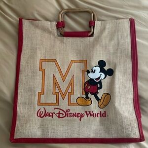 Walt Disney World wood handled tote